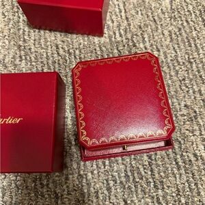 Cartier Red and Gold Jewelry Box